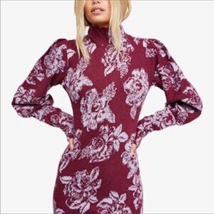 FREE PEOPLE Farrah Wool Floral sweater Dre…